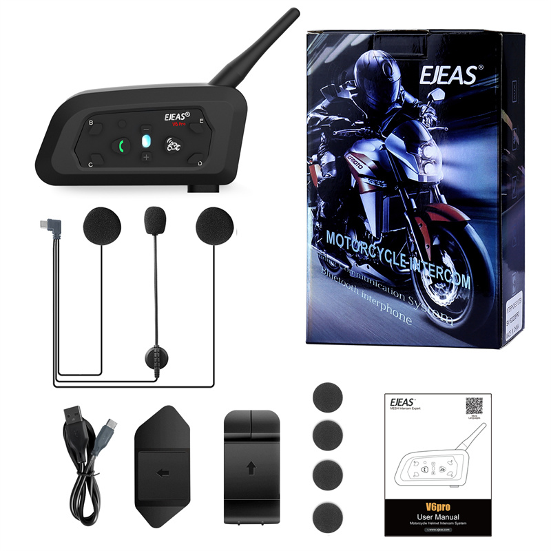 Motorcycle Helmets - Nuovo Ejeas V6 Pro: Auricolare Bluetooth