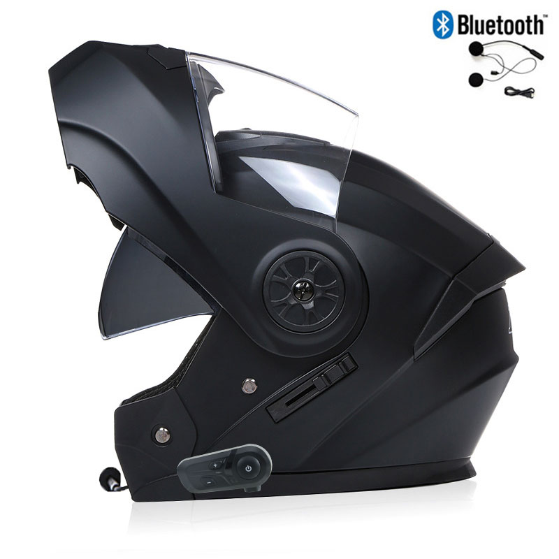 Modular Flip Up Motorcycle Helmet Dot Approved - Casco integrale per moto Bluetooth Uomo
