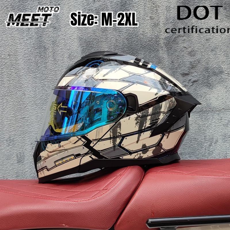 Casco da moto integrale unisex - Dual Visor Motorcycle Racing Helmet recensione e prezzo